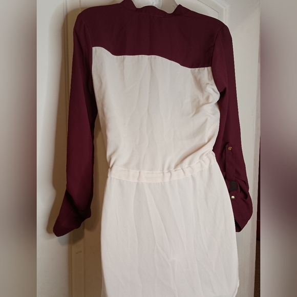 Elegant Two-Tone MY MICHELLE Dress Chic Drawstring Waist(#1,012) - Picture 4 of 8